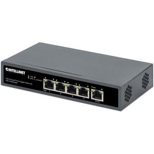 Intellinet 561808 Switch 5p Gigabit PoE Passthrough, zasilany PoE lub AC, 95W