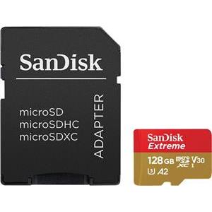 Memorijska kartica SANDISK, Micro SD Extreme, 128GB, SDSQXAA-128G-GN6MA, class 10 + V30 UHS-I + SD Adapter