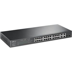 TP-Link JetStream 24-Port PoE+ Smart preklopnik (Switch), 24×10/100M, 2×G-LAN, 2×G SFP, 250W, 1U 19