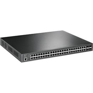 TP-Link JetStream 48-port Gigabit L2 Smart PoE+ preklopnik, 48×10/100/1000 RJ45 ports, 4×SFP Gigabit, 1×RJ45 console port, 1×microUSB, 1U 19