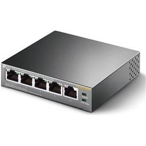 TP-Link TL-SF1005P 5-port Desktop preklopnik (Switch), 5×10/100M RJ45 ports + 4 PoE ports, metalno kućište (58W)