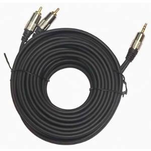 Kabel stereo 3.5mm M->2x M RCA, 20m