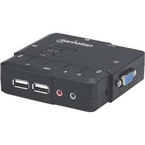 Manhattan Przełącznik KVM 2/1 USB (z audio)