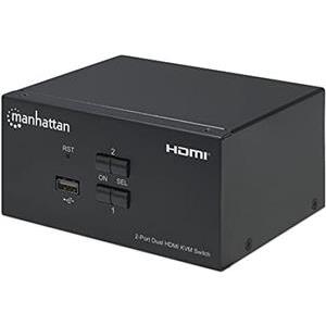 Manhattan Przełącznik KVM 2/1 HDMI, USB, 4K 30Hz