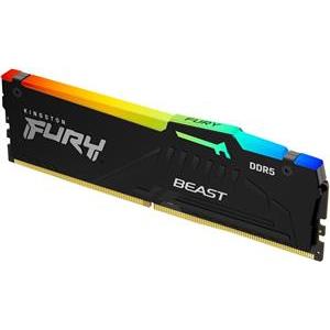 Kingston FURY Beast RGB - DDR5 - kit - 16 GB: 2 x 8 GB - DIMM 288-pin - 5200 MHz / PC5-41600 - unbuffered