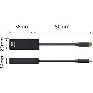 Adapter USB-C to RJ45 Ethernet, black, Ewent EW9828