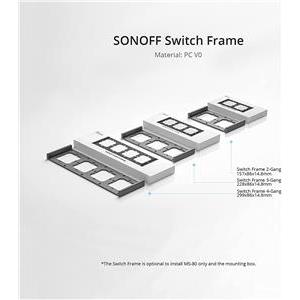 SONOFF switch frame type M5-80, 4 switches