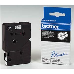 Brother TC-201 - 12 mm - black on white