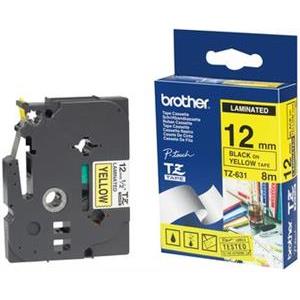 Brother printer tape TC101 - 12 mm - Black on transparent