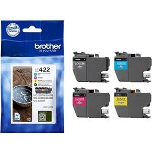 Brother LC422 Value Pack - 4-pack - black, yellow, cyan, magenta - original - ink cartridge