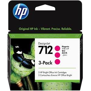 HP 712 - 3-pack - magenta - original - DesignJet - ink cartridge