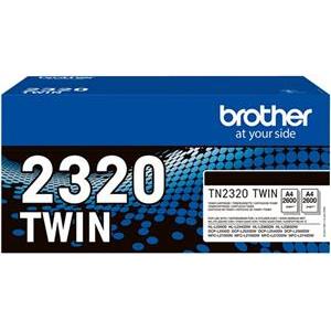 Brother TN2320 TWIN - 2-pack - High Yield - black - original - toner cartridge