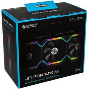 Fan Lian Li UNI FAN SL120 RGB PWM 120mm, 3 Pack + Controller, black