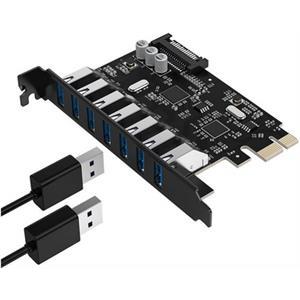 Expansion Card PCIe 3.0 x1, 7-port USB 3.0, ORICO PVU3-7U