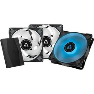 Case Acc Arctic P12 Fan 12cm PWM PST RGB Black 3pc