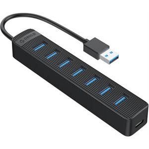 USB hub 7-port, USB 3.0, 1.5 m, black, ORICO TWU3-7A-15