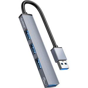 USB hub 4-port, 1x USB 3.0, 3x USB 2.0, 0.15m, ALU Grey, ORICO AH-A13