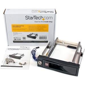 StarTech.com 5.25in Trayless Hot Swap Mobile Rack for 3.5in Hard Drive - Internal SATA Backplane Enclosure - Lockable drive bay (HSB100SATBK) - storage mobile rack