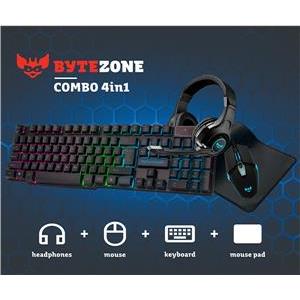 Bytezone BZ-X4EU, black (keyboard, mouse, headset and mouse pad)