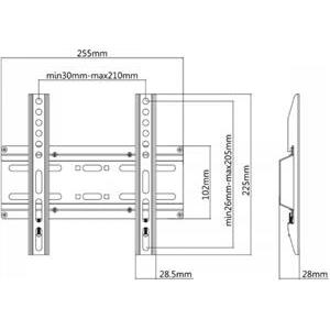 SBOX zidni stalak za TV 23”-43” , do 35 kg