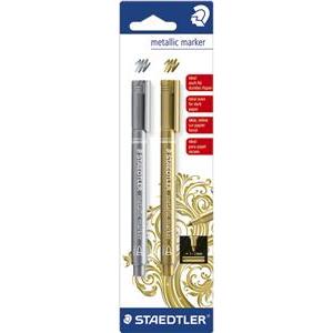 Marker nepermanentni 1-2mm Metallic pen Staedtler 8323-S BK2 sortirano blister