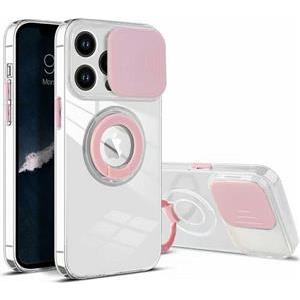 MM TPU SAM GALAXY A23 5G CLEAR CAM AND RING, 2mm pink