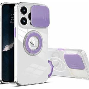 MM TPU IPHONE 13 PRO MAX 6.7 CLEAR CAM AND RING, 2mm purple