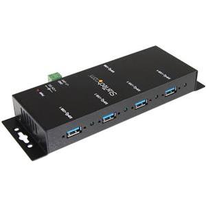 StarTech.com 4-Port USB 3.0 Hub - Industrial USB Expansion Hub with ESD Protection - TAA Compliant - Metal Mountable USB Hub (ST4300USBM) - hub - 4 ports