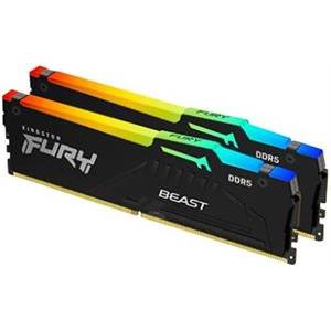 Kingston FURY Beast RGB - DDR5 - kit - 32 GB: 2 x 16 GB - DIMM 288-pin - 6000 MHz / PC5-48000 - unbuffered