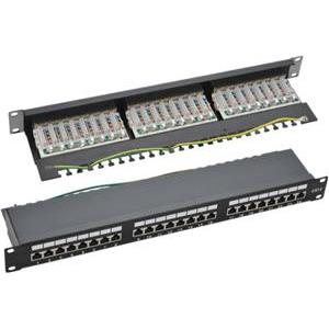 NaviaTec Cat6 Shielded 24P Patch Panel Black