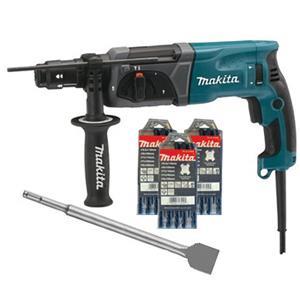 Elektropneumatske bušilice/bušaći čekići Makita HR2470, Snaga 780W, 2,7J, Svrdlo/Kruna 24mm/65mm, Pr