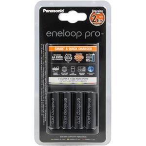 Punjač baterija Panasonic Eneloop PRO KKJ55HCD40E, 4 mjesta za punjenje + 4x 2450mAh AA baterije