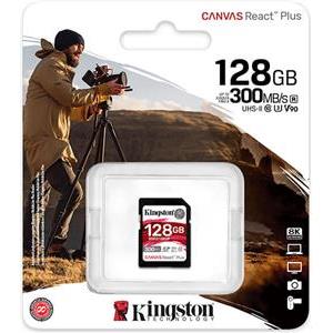 Kingston SDXC Canvas React Plus 128GB 300R/260W UHS-II U3