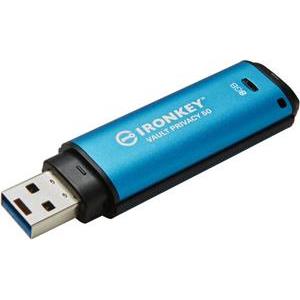 Kingston USB-Stick IronKey Vault - USB 3.2 Gen 1 (3.1 Gen 1) - 8 GB - Blue
