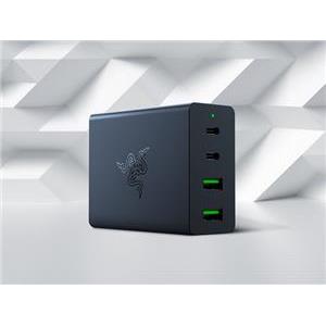 Wall charger Razer 4-port USB-C 130W GaN, 2x USB-C PD 100W, 2x USB-A 18W