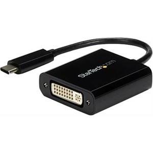StarTech.com USB C to DVI Adapter, 1920x1200p, USB-C to DVI-D Adapter, USB Type C to DVI Monitor, Video Converter, Thunderbolt 3 Compatible, USB-C to DVI Dongle, 12 Long Attached Cable - USB C Display