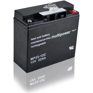 Baterija akumulatorska MULTIPOWER, 12V, 22Ah, 181x76x167 mm