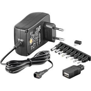 Adapter switch. DC 3-12 V 1,5A, sa 8 konektora+USB Goobay MW3R15GS