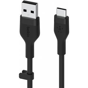 Belkin BOOST CHARGE Silicone cable USB-A to USB-C - 3M - Black