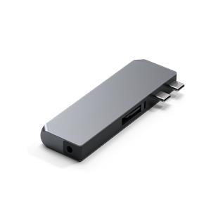 Satechi Aluminium Pro Hub Mini (1xUSB4 96W up to 6K 60Hz display output, 2 x USB-A 3.0, 1xEthernet, 1xUSB-C, 1xAudio) - Space Grey