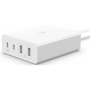 Belkin BOOST CHARGE PRO 108W 4-Ports USB GaN Desktop Charger (Dual C and Dual A) and 2M Cord - White