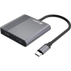 Sandberg USB-C 2xHDMI + USB + Power Delivery docking station for 2 monitors