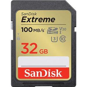 SanDisk Extreme 32GB SDHC memory stick+ 1 year RescuePRO Deluxe up to 100MB/s & 60MB/s Read/Write, UHS-I, Class 10, U3, V30