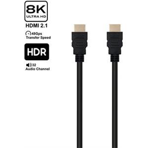 Cable Ultra High Speed HDMI 2.1 8K 60Hz M/M, Ethernet, 1m, black, Ewent EC1320