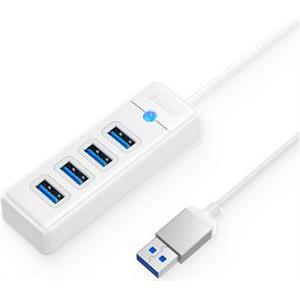 USB hub 4-port USB 3.0, 0.15m, White, ORICO PW4U-U3-015