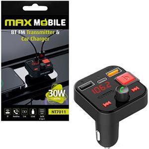 MAXMOBILE FM transmitter i Auto punjač NT7011,total 30W Type C/USB