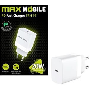 MAXMOBILE KUĆNI PUNJAČ PD QC 3.0 TYPE C, TR-349 20W