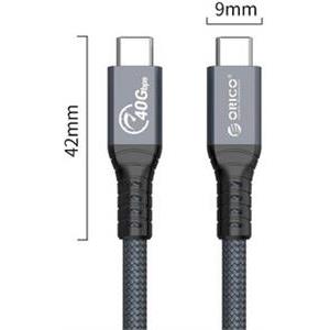 Cable USB-C to USB-C Thunderbolt 4, 40Gbps, 100W PD, 8K 60Hz, 0.3m, ORICO TBZ4