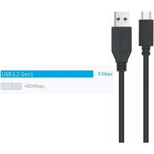 Cable USB-A to USB-C, USB 3.2 Gen1, 5Gbps, 3A, 1.8m, black, Ewent EC1056