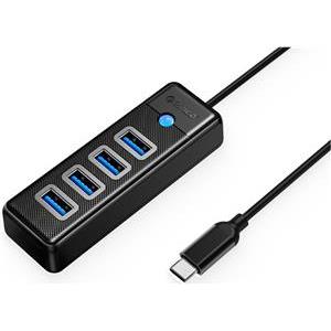 Orico 4-portni USB-C hub, crni (ORICO-PW4U-C3-015-BK-EP)